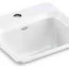 Kohler Northland Top-Mount Bar Sink With Single Faucet Hole, White 2 Kohler Northland Top-Mount Bar Sink With Single Faucet Hole, White -Kohler home design 559