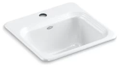 Kohler Northland Top-Mount Bar Sink With Single Faucet Hole, White