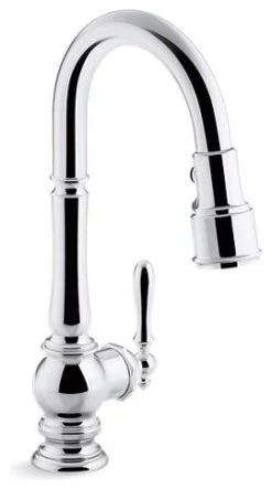 Kohler Artifacts Kitchen Faucet W/ 16" Pull-Down, Polished Chrome