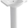 Kohler Veer 24" Pedestal Bathroom Sink With 8" Widespread Faucet Holes, White 2 Kohler Veer 24" Pedestal Bathroom Sink With 8" Widespread Faucet Holes, White -Kohler home design 73