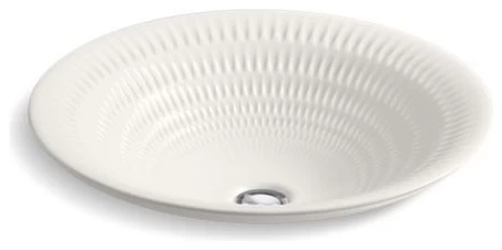 Kohler Derring On Carillon Round Wading Pool Bathroom Sink, Translucent White 3 Kohler Derring On Carillon Round Wading Pool Bathroom Sink, Translucent White