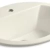 Kohler Bryant Oval Drop-In Bathroom Sink With Single Faucet Hole, Biscuit -Kohler home design 78