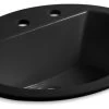 Bryant Oval Self-Rimming Lavatory With 8" Centers, Black -Kohler home design 87