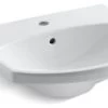 Kohler Cimarron Bathroom Sink With Single-Hole Faucet Hole, White -Kohler home design 99