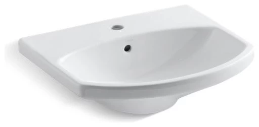 Kohler Cimarron Bathroom Sink With Single-Hole Faucet Hole, White 3 Kohler Cimarron Bathroom Sink With Single-Hole Faucet Hole, White